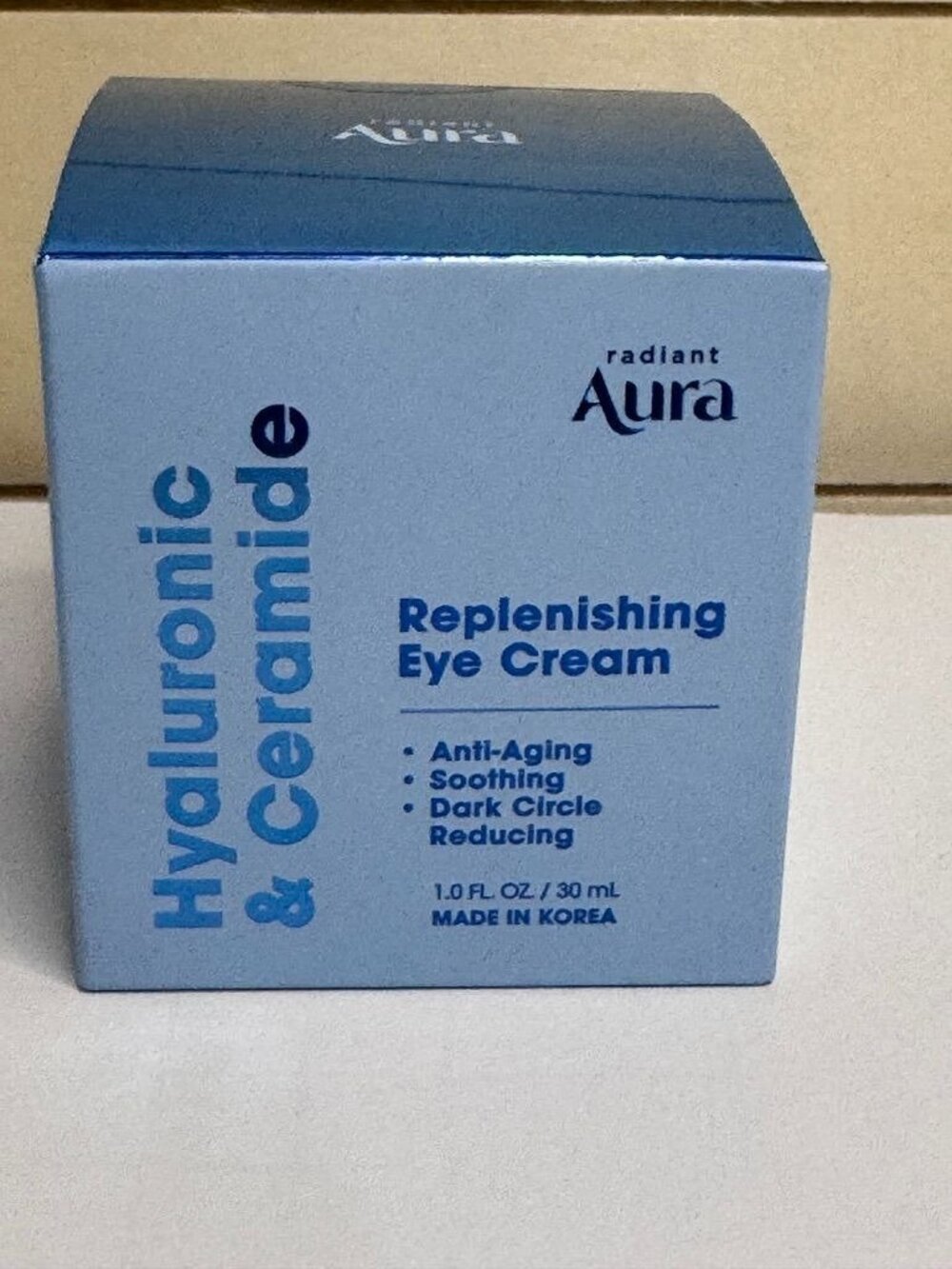 Radiant Aura Hyaluronic & Ceramide Replenishing Eye Cream 1.0 Fl. Oz. Anti-Aging